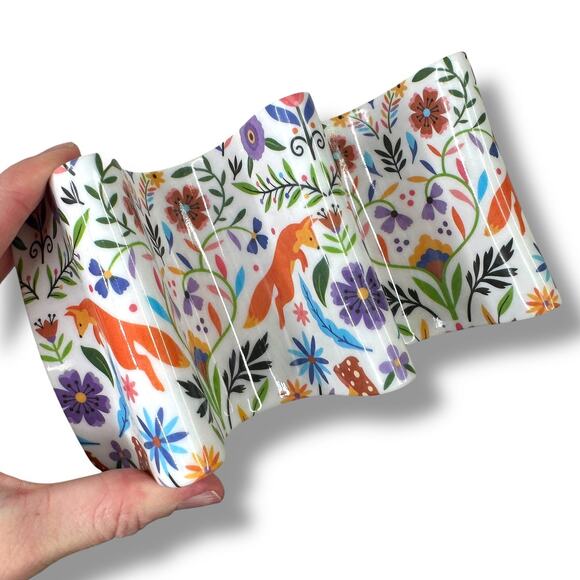 CWC Cook With Color Fox Bright Floral Print Melamine 4 pc Taco Stand Holders - Picture 4 of 7